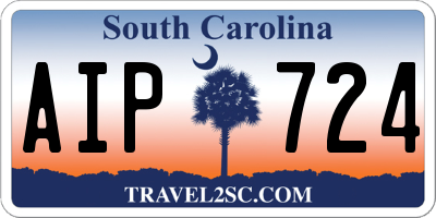 SC license plate AIP724