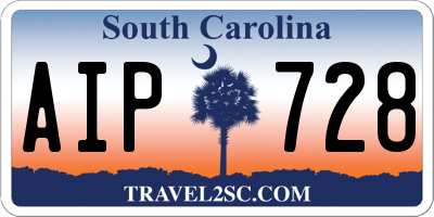 SC license plate AIP728