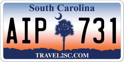 SC license plate AIP731