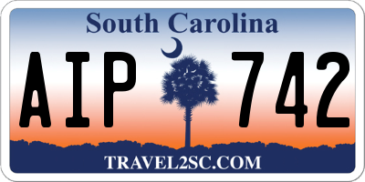 SC license plate AIP742