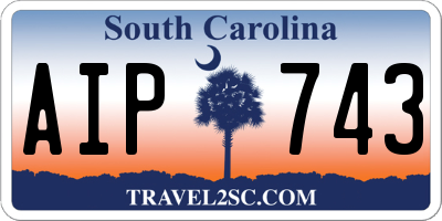 SC license plate AIP743