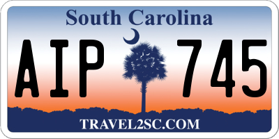 SC license plate AIP745