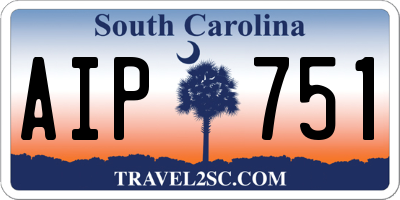 SC license plate AIP751