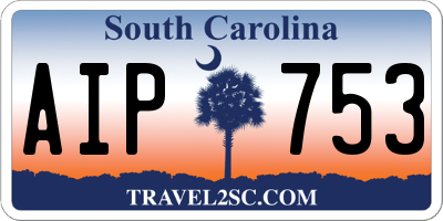 SC license plate AIP753