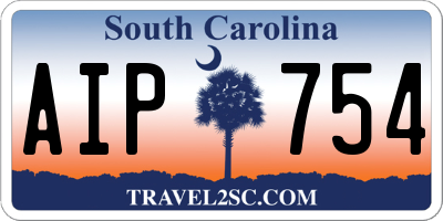 SC license plate AIP754