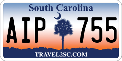 SC license plate AIP755