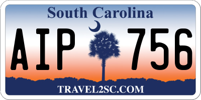 SC license plate AIP756