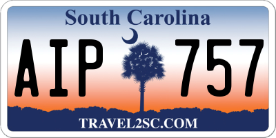 SC license plate AIP757