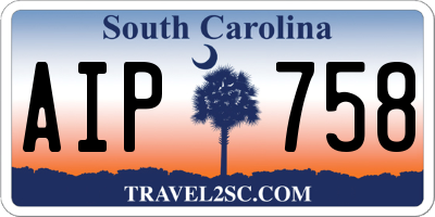 SC license plate AIP758
