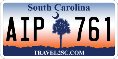 SC license plate AIP761