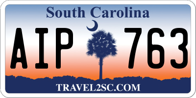 SC license plate AIP763