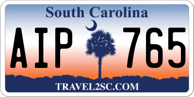 SC license plate AIP765