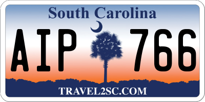 SC license plate AIP766