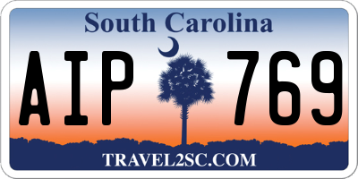 SC license plate AIP769