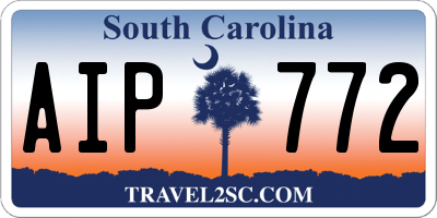 SC license plate AIP772