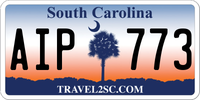 SC license plate AIP773