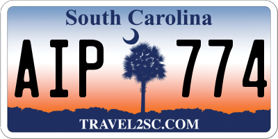 SC license plate AIP774
