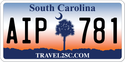 SC license plate AIP781