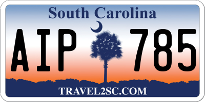 SC license plate AIP785