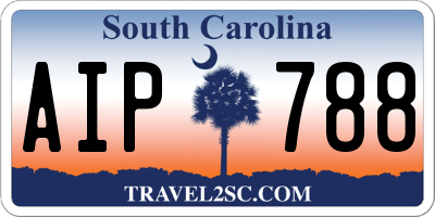 SC license plate AIP788