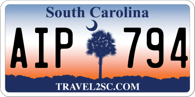 SC license plate AIP794