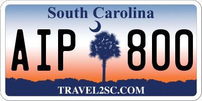SC license plate AIP800
