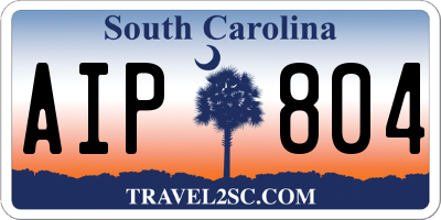 SC license plate AIP804