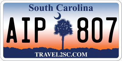 SC license plate AIP807