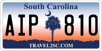 SC license plate AIP810
