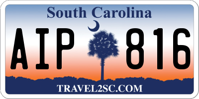 SC license plate AIP816
