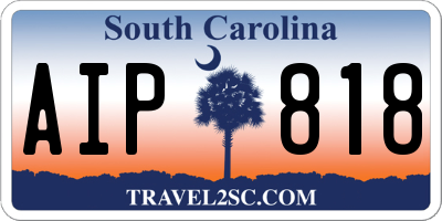 SC license plate AIP818