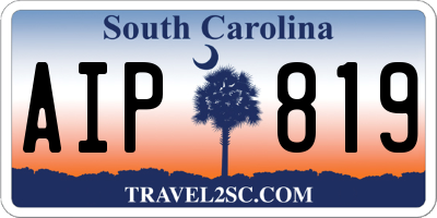SC license plate AIP819