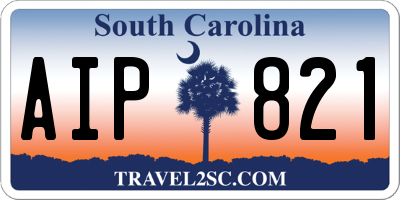 SC license plate AIP821