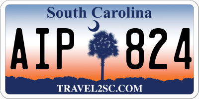 SC license plate AIP824