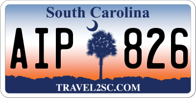 SC license plate AIP826
