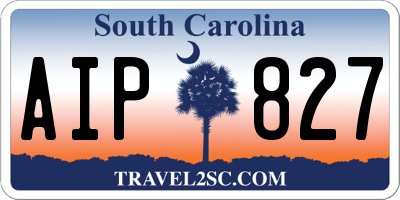 SC license plate AIP827