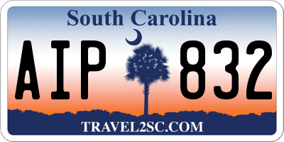 SC license plate AIP832