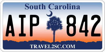 SC license plate AIP842