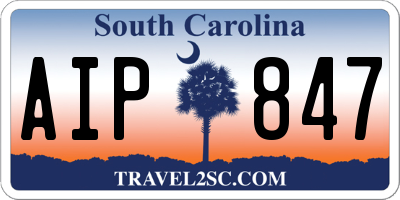 SC license plate AIP847