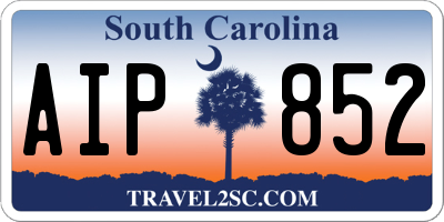 SC license plate AIP852