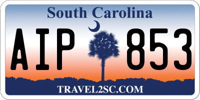SC license plate AIP853