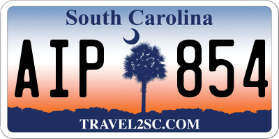 SC license plate AIP854