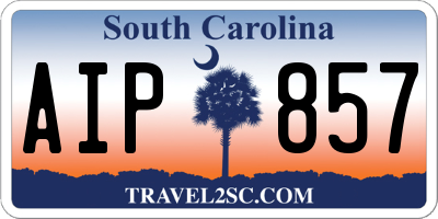 SC license plate AIP857