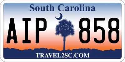 SC license plate AIP858