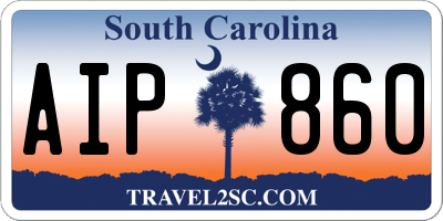 SC license plate AIP860