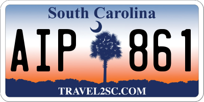 SC license plate AIP861