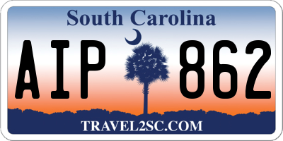 SC license plate AIP862