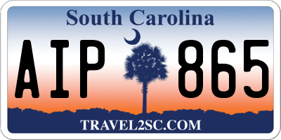 SC license plate AIP865