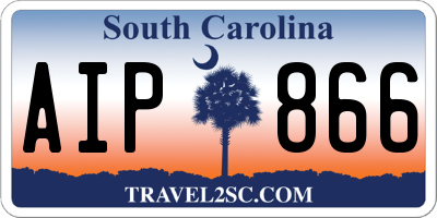 SC license plate AIP866