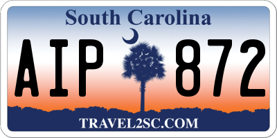 SC license plate AIP872